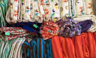 bunte Windeln aus Stoff
